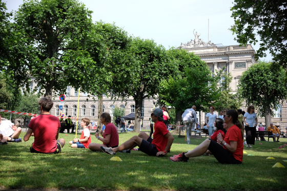 La place de l’Université s’enflamme pour les Jeux olympiques